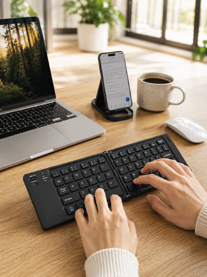 Katlanır Bluetooth Klavye Telefon Tablet Laptop Uyumlu Kablosuz Klavye