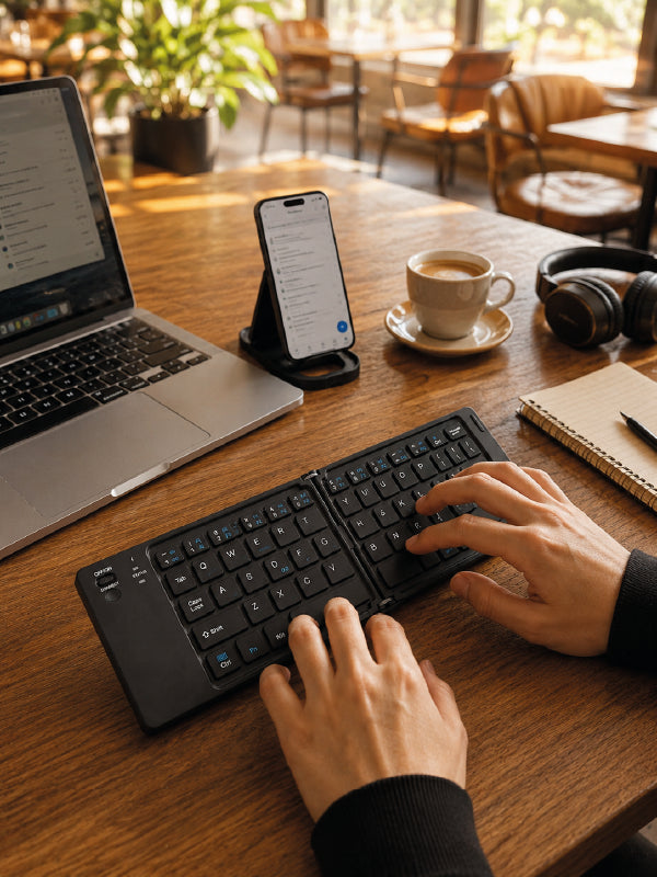 Katlanır Bluetooth Klavye Telefon Tablet Laptop Uyumlu Kablosuz Klavye