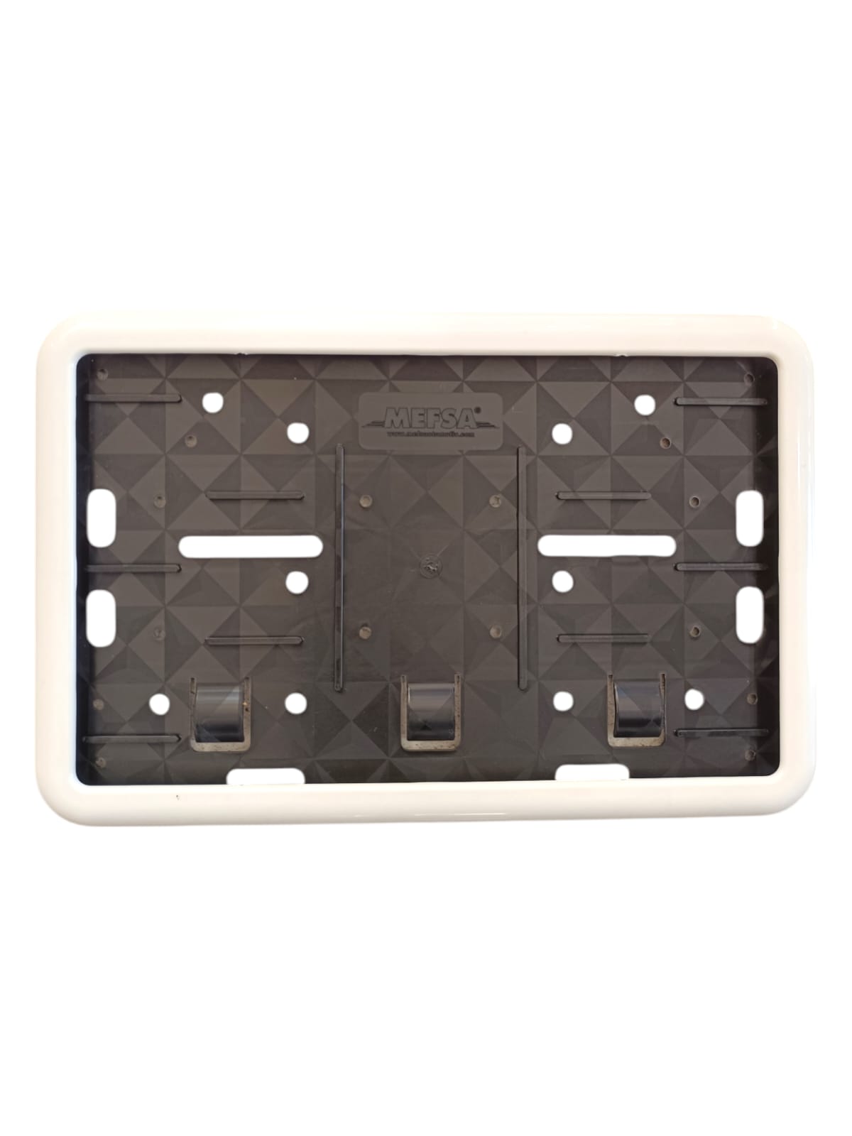 Çerçeveli Motor Plakalık Plaka Altlığı Beyaz 17x26 cm