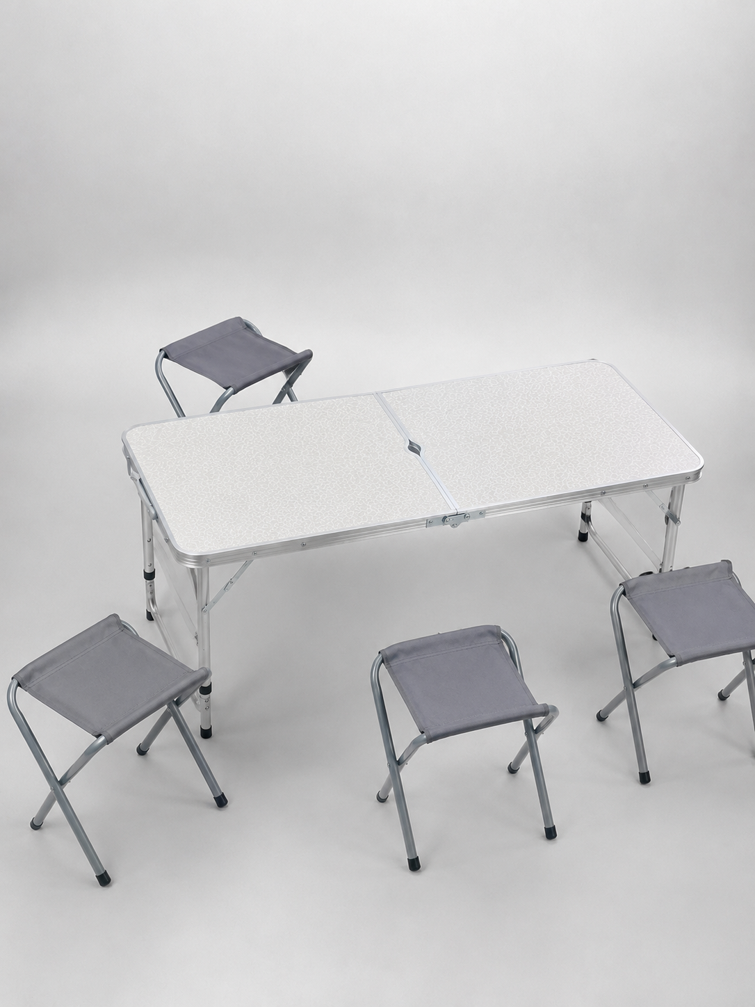Valiz Tipi Katlanabilir Piknik Masası 4 Tabureli Taşınabilir Kamp Masası