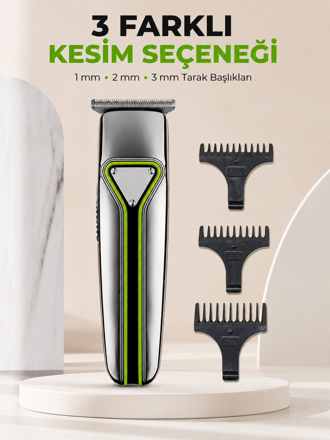 Erkek Saç Sakal Kesme Makinesi Profesyonel T Bıçaklı USB Şarjlı Ense Favori Düzeltme Makinesi