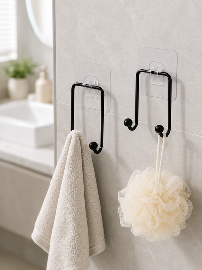 2 Adet Çok Amaçlı Yapışkanlı Askı Ev Mutfak Banyo Düzenleyici