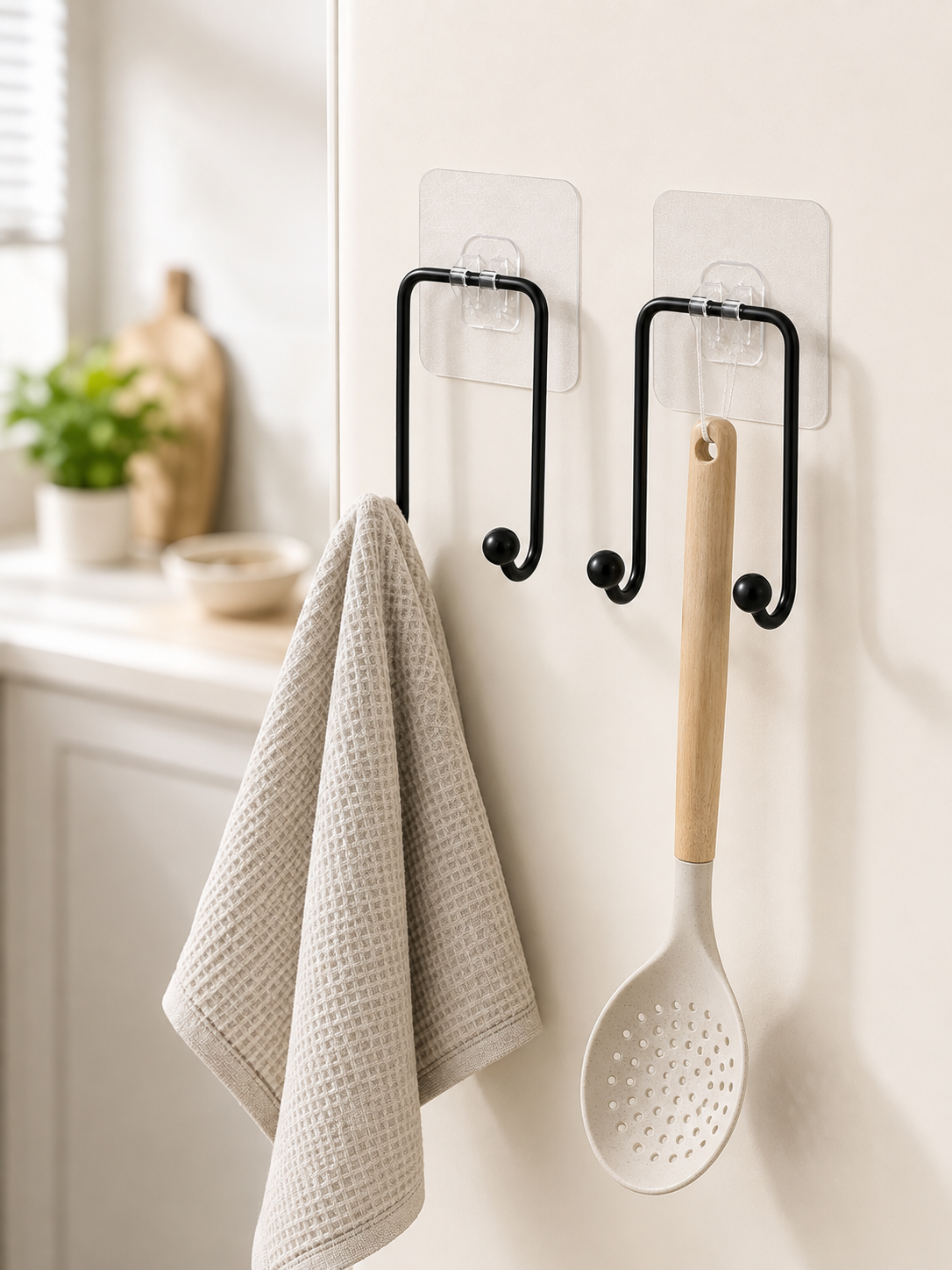 2 Adet Çok Amaçlı Yapışkanlı Askı Ev Mutfak Banyo Düzenleyici