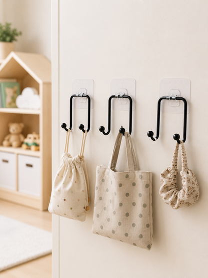 3'lü Yapışkanlı Askı Seti Ev Banyo Mutfak İçin Çok Amaçlı Askılık