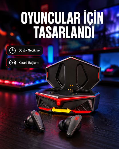 Led Işıklı Metal Kasa Kablosuz Kulaklık Yeni Nesil
