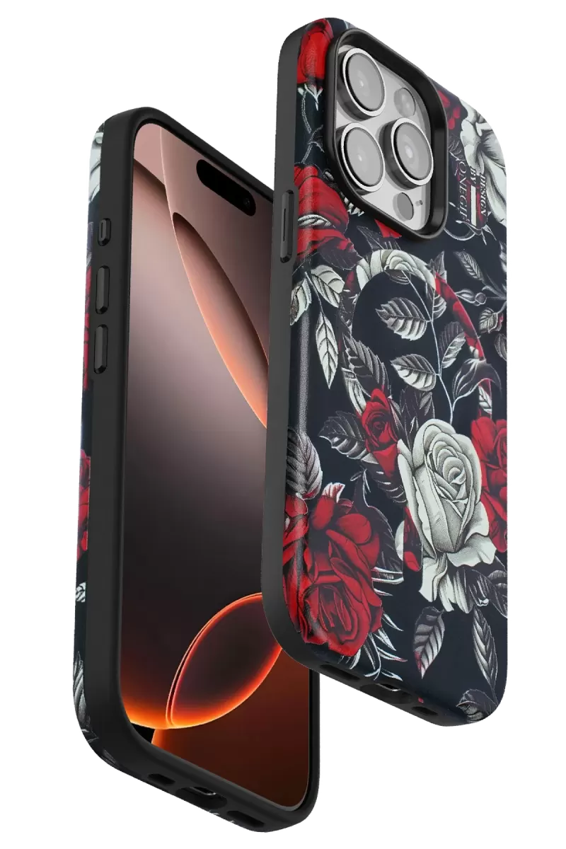 iPhone 15 Pro Max Flower Series Magsafe Kapak - Siyah
