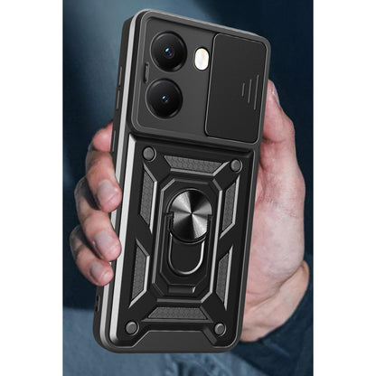 Poco X7 Pro Kılıf Pars Lens Yüzüklü Silikon - Lacivert