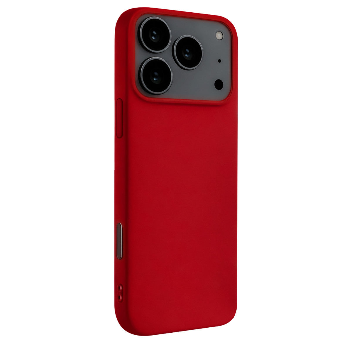 iPhone 17 Pro Max Nano içi Kadife Silikon - Kırmızı