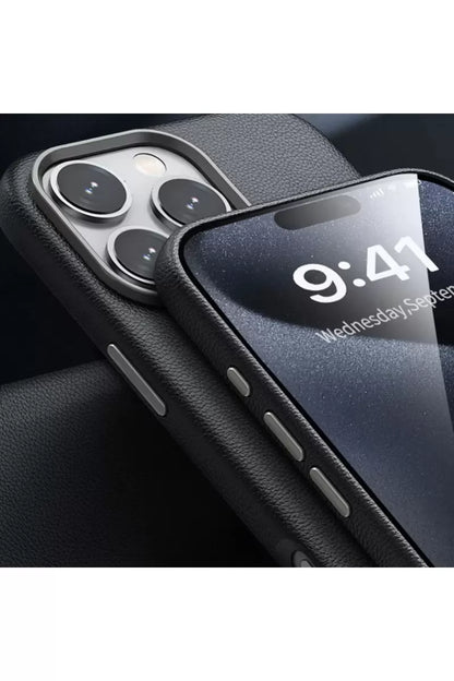iPhone 16 Pro Wonder Deri Magsafe Kapak - Bronz