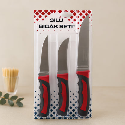 3lü Kurban Bıçak Seti - Paslanmaz Çelik