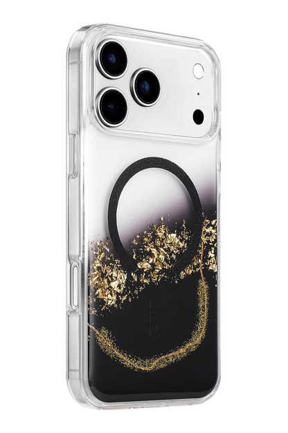 Onegif iPhone 17 Pro Lotus Simli Magsafe Kapak - Siyah
