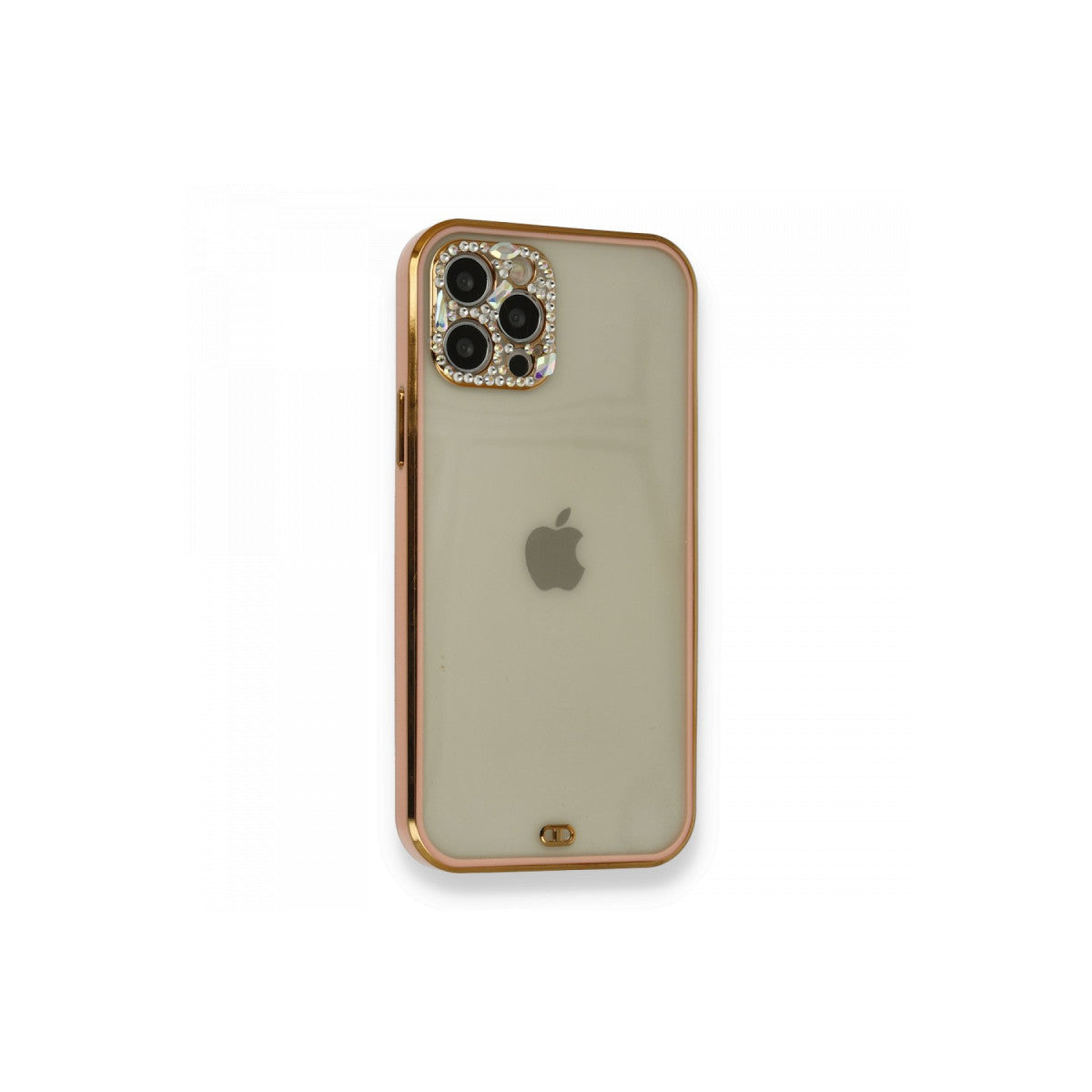 iPhone 12 Pro Kılıf Liva Taşlı Silikon - Pembe