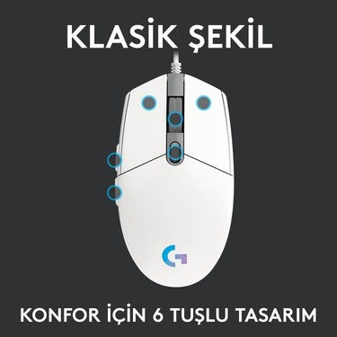 Logitech G G102 LIGHTSYNC RGB Aydınlatmalı 8.000 DPI Kablolu Oyuncu Mouse?