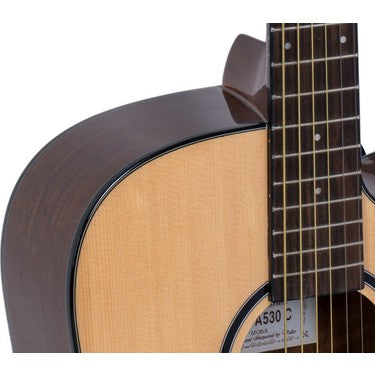 Cutaway Akustik Gitar Parlak Cilalı ve Nitelikli Malzemeyle
