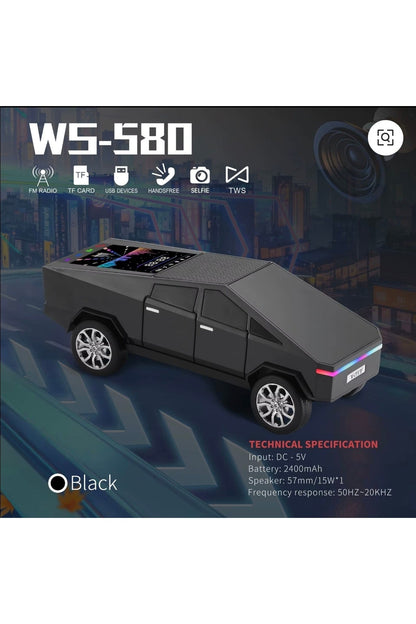 Wster WS-580 Music Car Speaker (Cybertruck, LED)