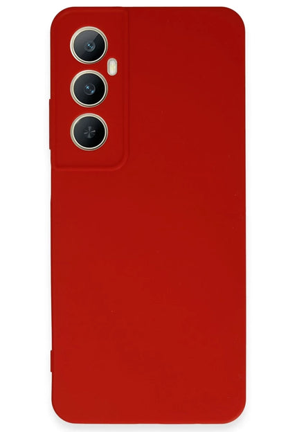 Realme C65 Kılıf First Silikon - Kırmızı