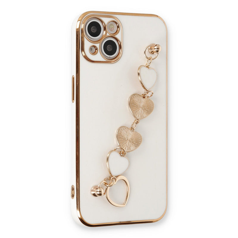 iPhone 14 Plus Kılıf Esila Silikon - Beyaz