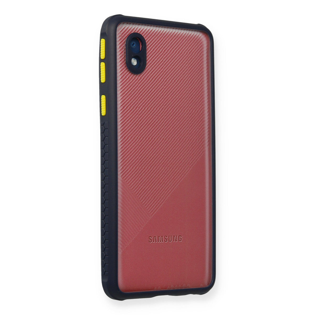 Galaxy A01 Core Kılıf Miami Şeffaf Silikon - Lacivert