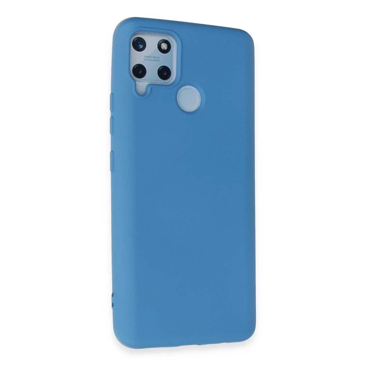 Realme C15 Kılıf Nano içi Kadife Silikon - Mavi