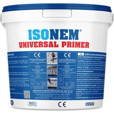 Su Bazlı Şeffaf Astar 5 Kg Yüksek Performanslı İç Dış Yüzeyler