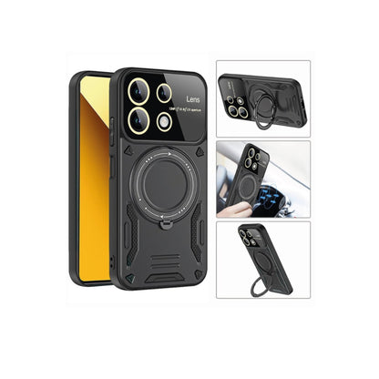 Redmi 13C Kılıf Joy Lens Standlı Kapak - Koyu Yeşil