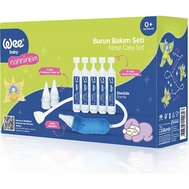 Burun Bakım Seti - Yumuşak Uçlu Burun Aspiratörü ve Yedek Uçlar
