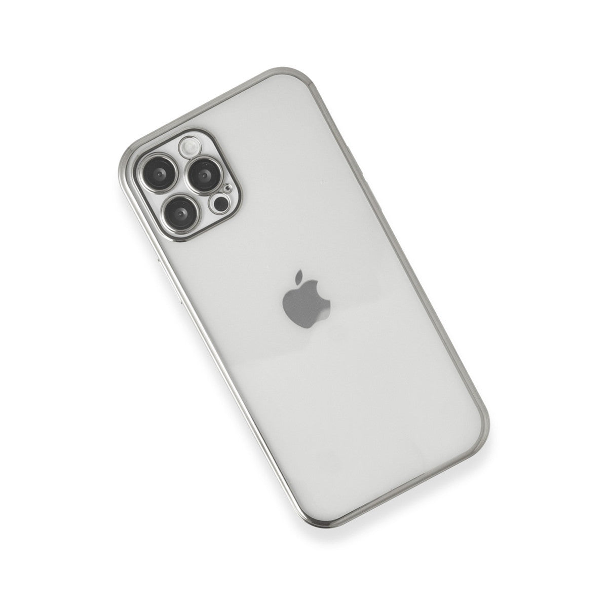 iPhone 12 Pro Kılıf Razer Lensli Silikon - Gümüş