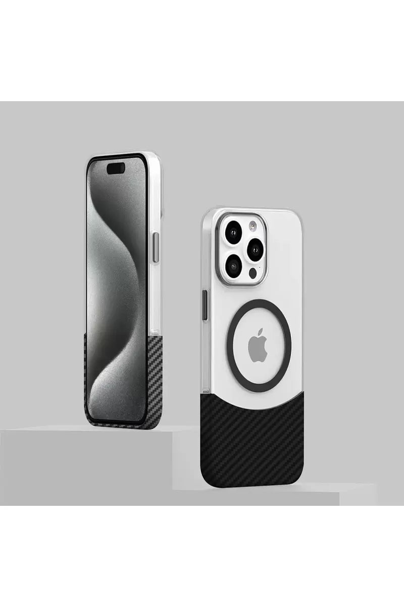 iPhone 16 Carbon Puzzle Magsafe Kapak - Açık Mavi