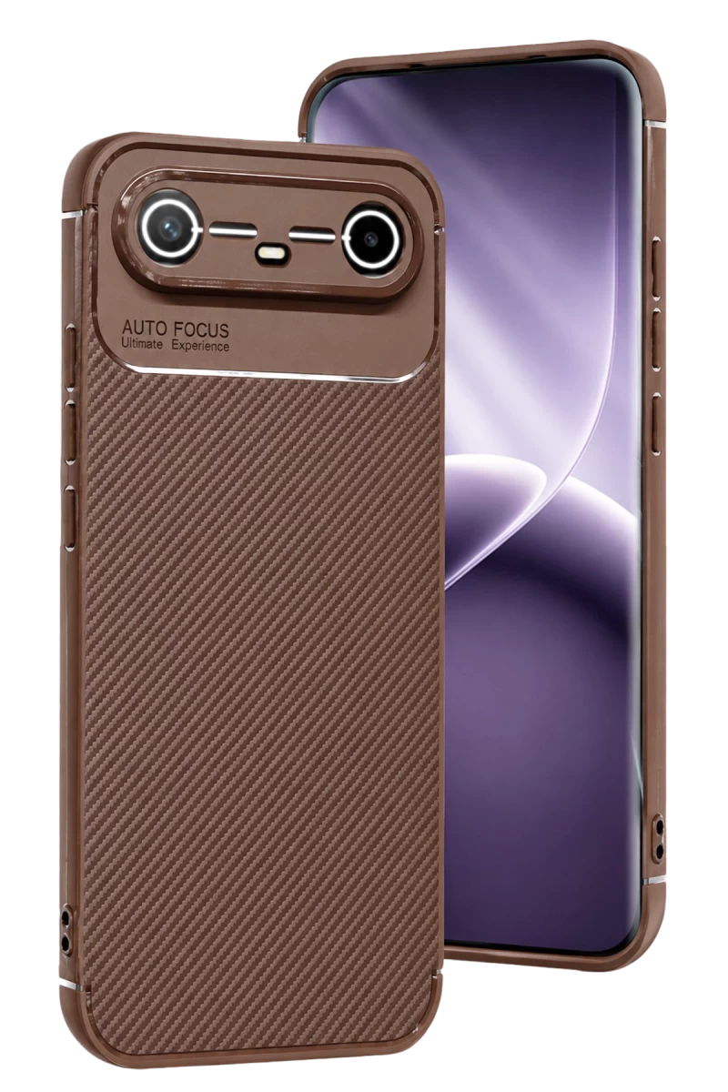 Spark Slim 5G Auto Focus Karbon Kapak - Kahverengi