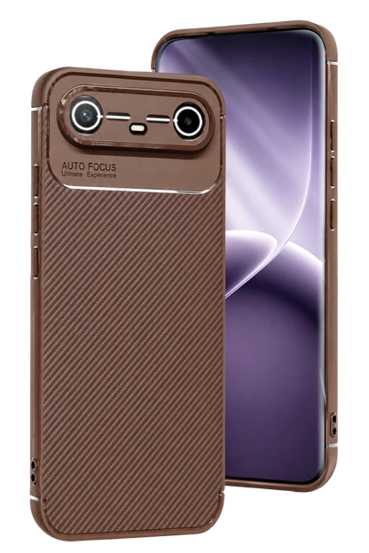 Spark Slim 5G Auto Focus Karbon Kapak - Kahverengi