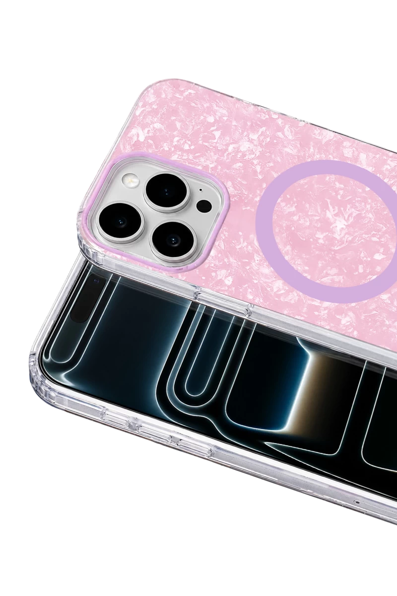 Onegif iPhone 16 Pro Max Mila Dalgalı Magsafe Kapak - Lila