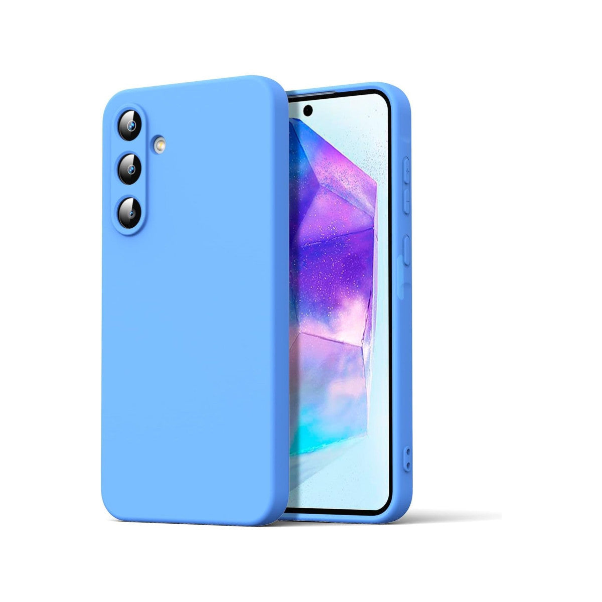 Galaxy A16 5G Kılıf Nano içi Kadife Silikon - Mavi