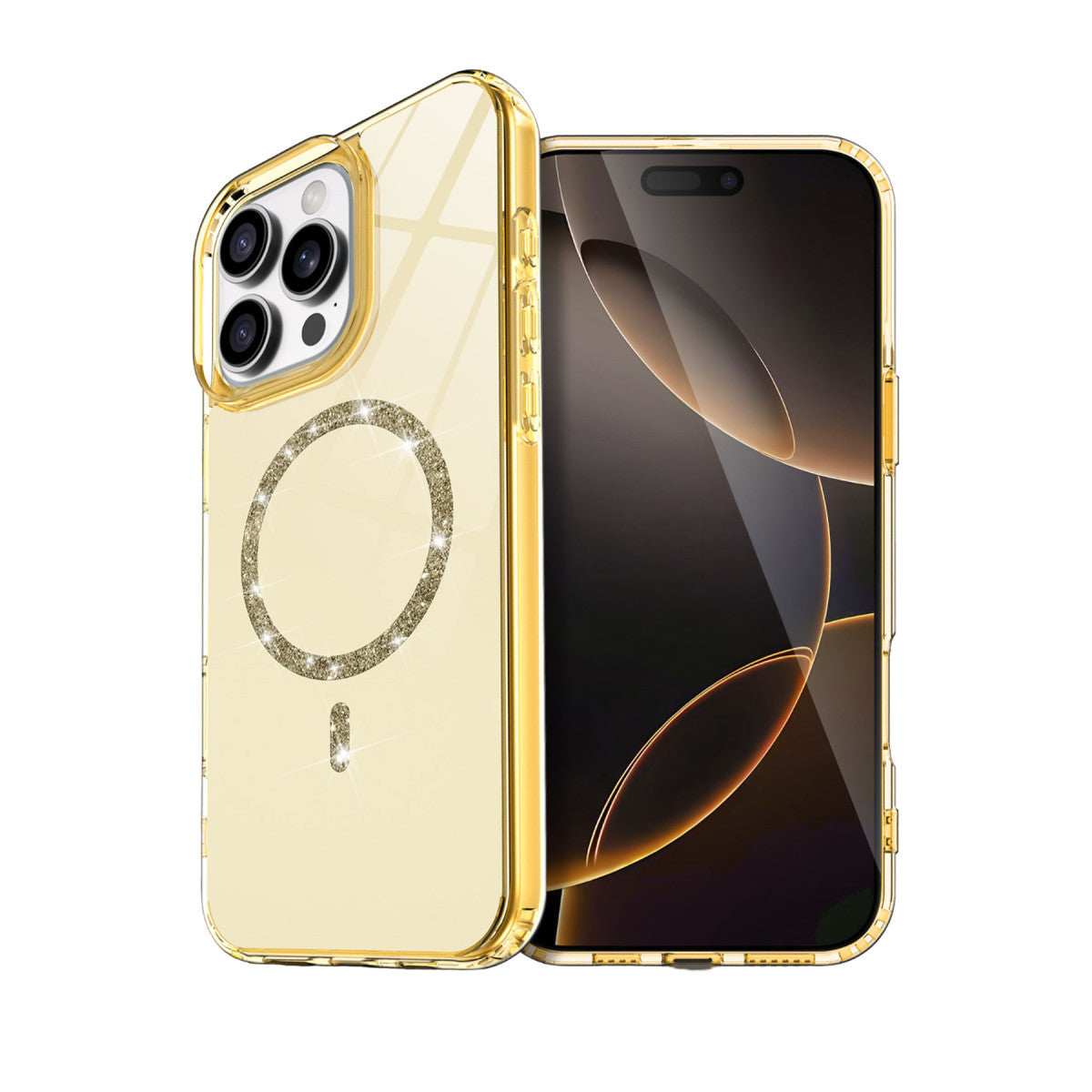 iPhone 15 Pro Max Live Diamond Magsafe Kapak - Sarı