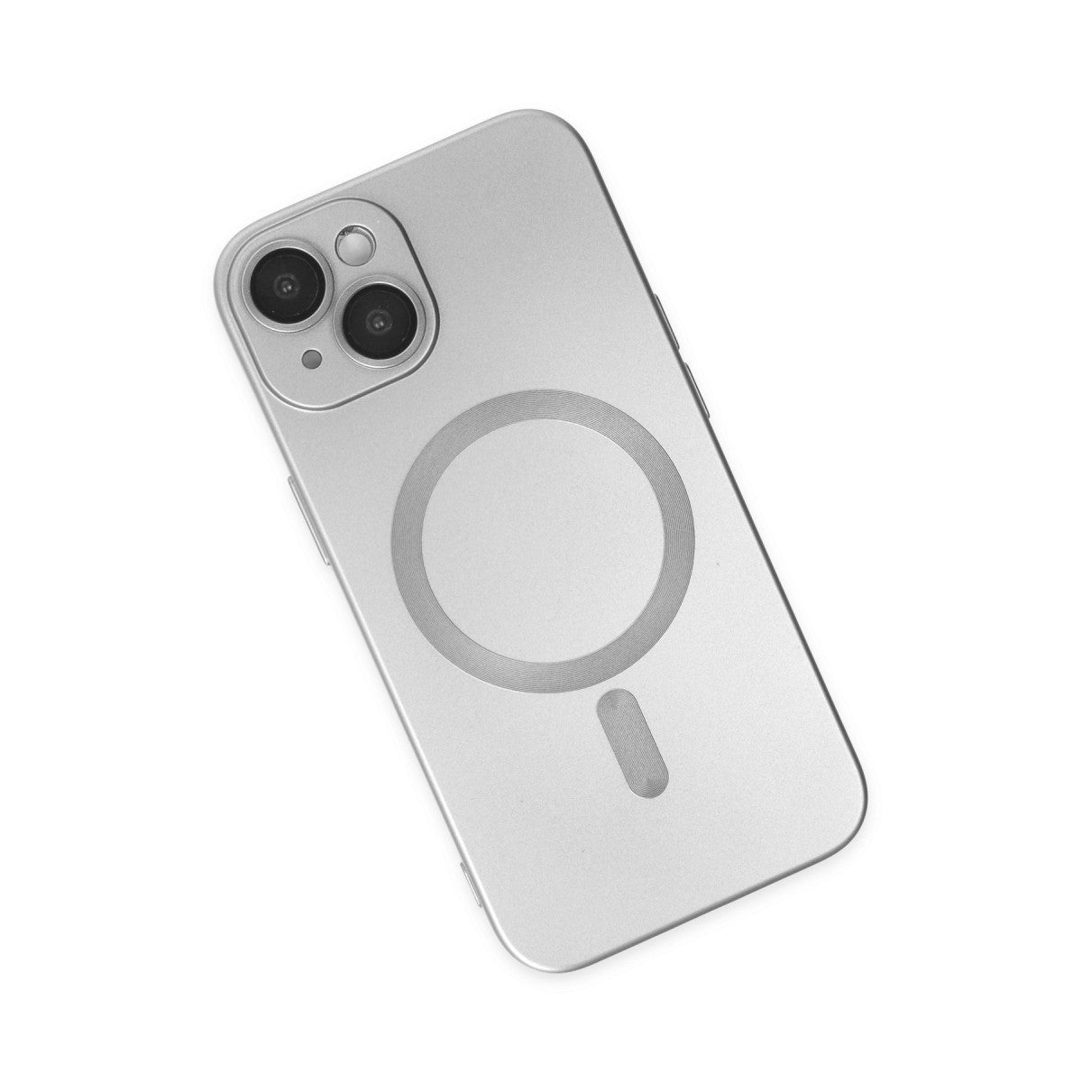 iPhone 14 Plus Kılıf Moshi Lens Magneticsafe Silikon - Gümüş