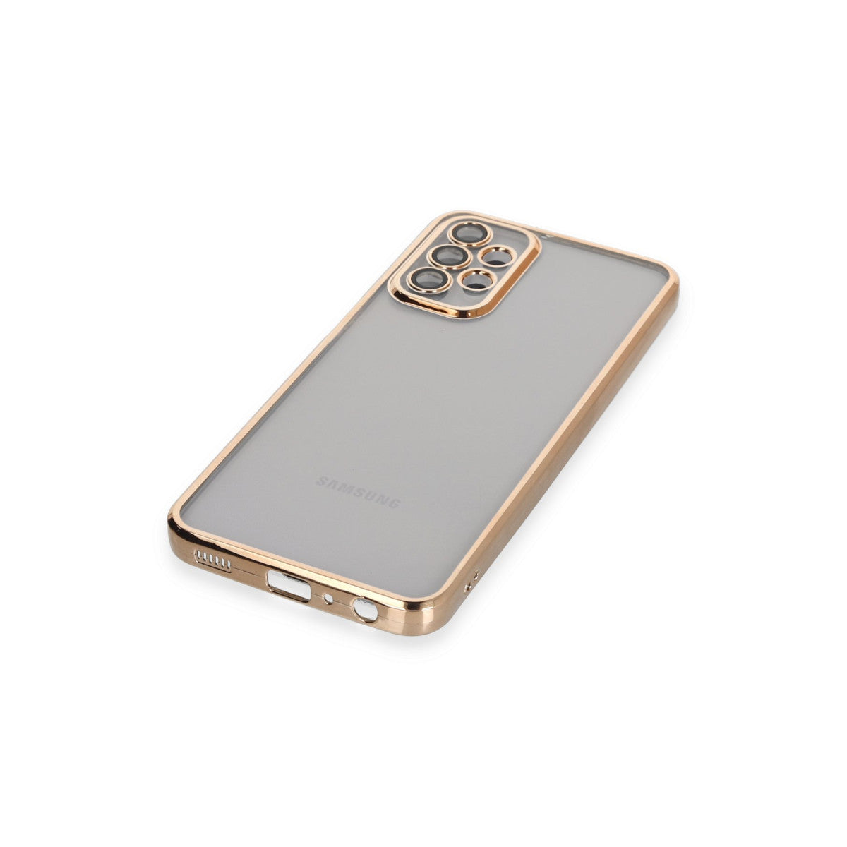 Galaxy A23 4G Kılıf Razer Lensli Silikon - Gold