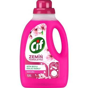 1500 ml Sakura Zemin Temizleyici, Kalıcı Koku ve Ekstra Parlaklık