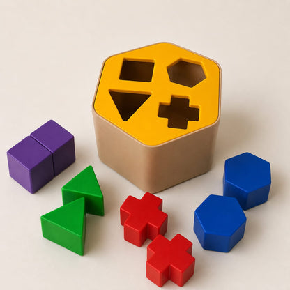 3D Baskı Montessori Şekil Eşleştirme Kutusu - Eğitici Geometrik Zekâ Oyuncağı
