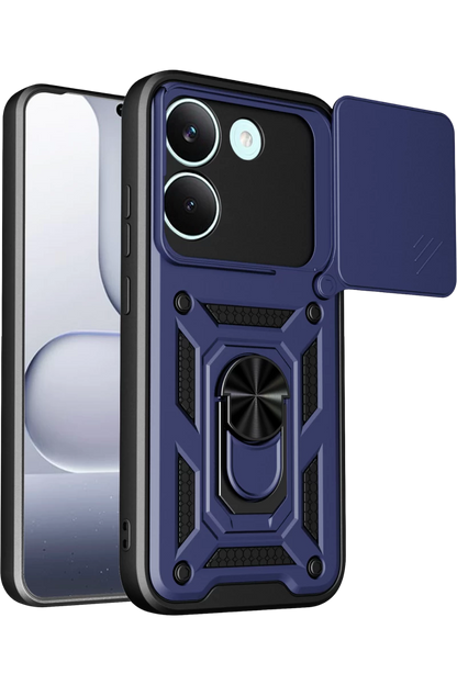 Poco X8 Pro Pars Lens Yüzüklü Silikon - Lacivert