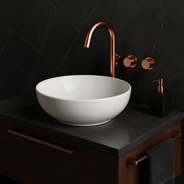 Oval Beyaz Deliksiz Lavabo 42 cm, Modern ve Şık Tasarım