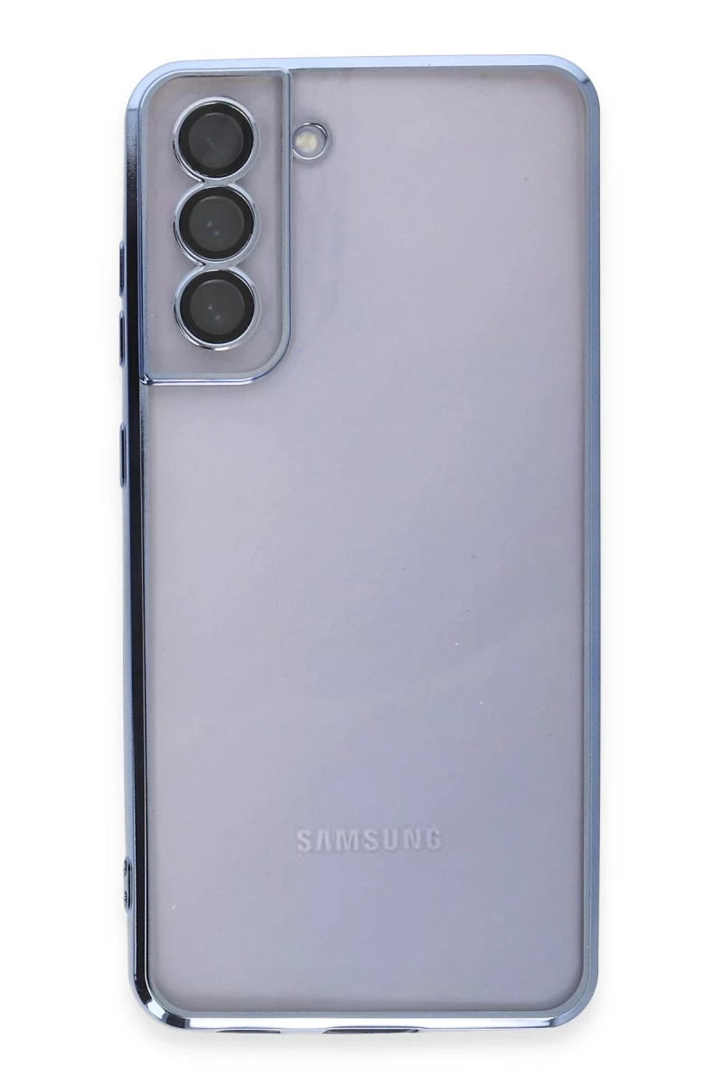 Galaxy S21 FE Kılıf Razer Lensli Silikon - Açık Mavi