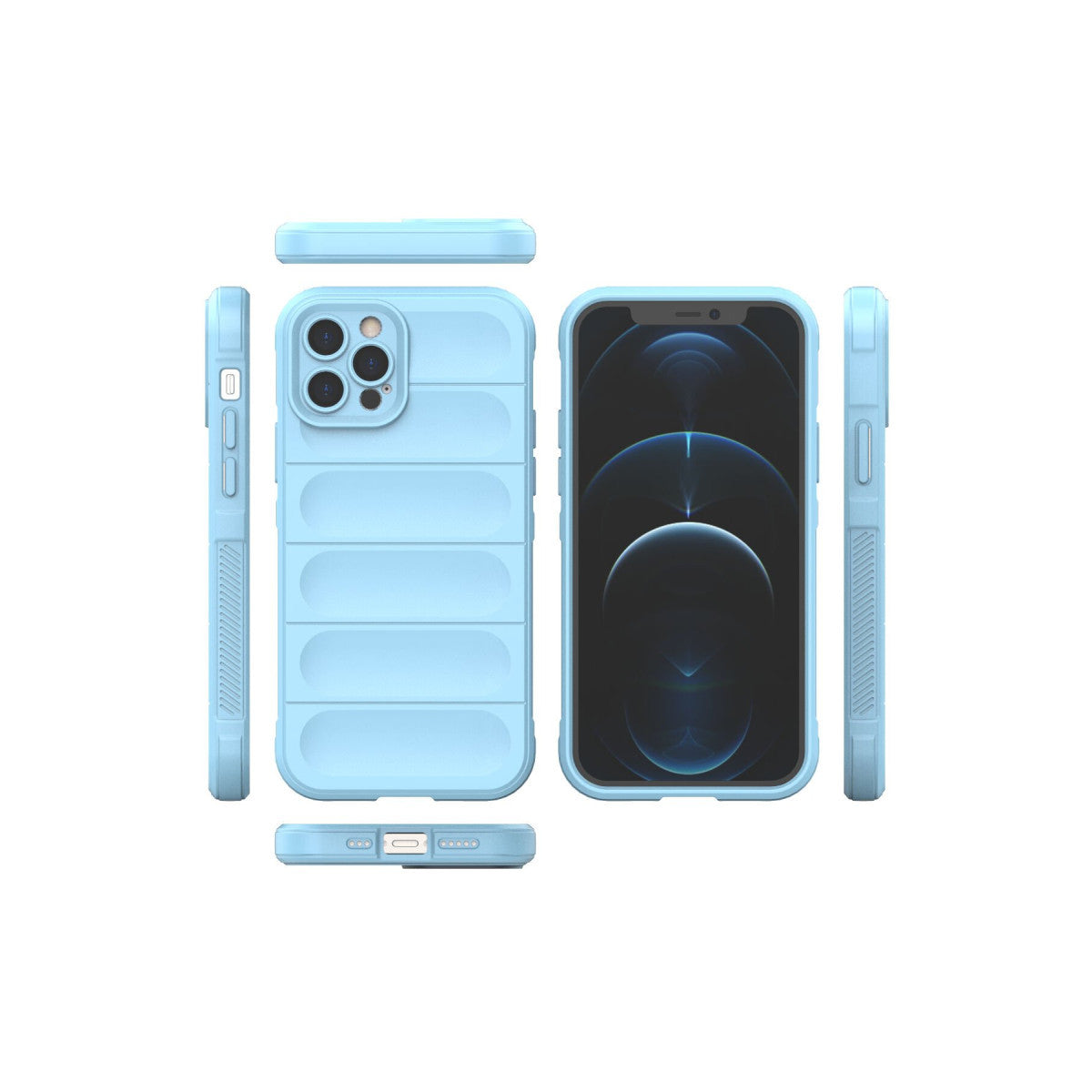 iPhone 12 Pro Kılıf Optimum Silikon - Sky Blue