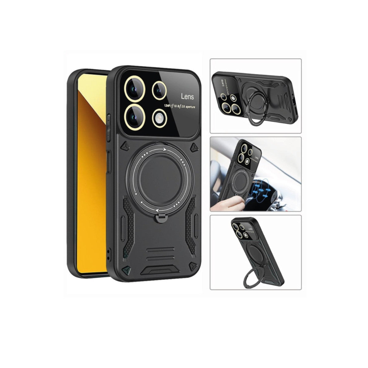 Galaxy A05 Kılıf Joy Lens Standlı Kapak - Lacivert