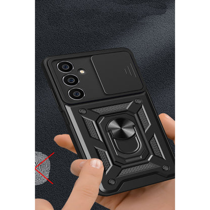 Galaxy A35 5G Kılıf Pars Lens Yüzüklü Silikon - Yeşil