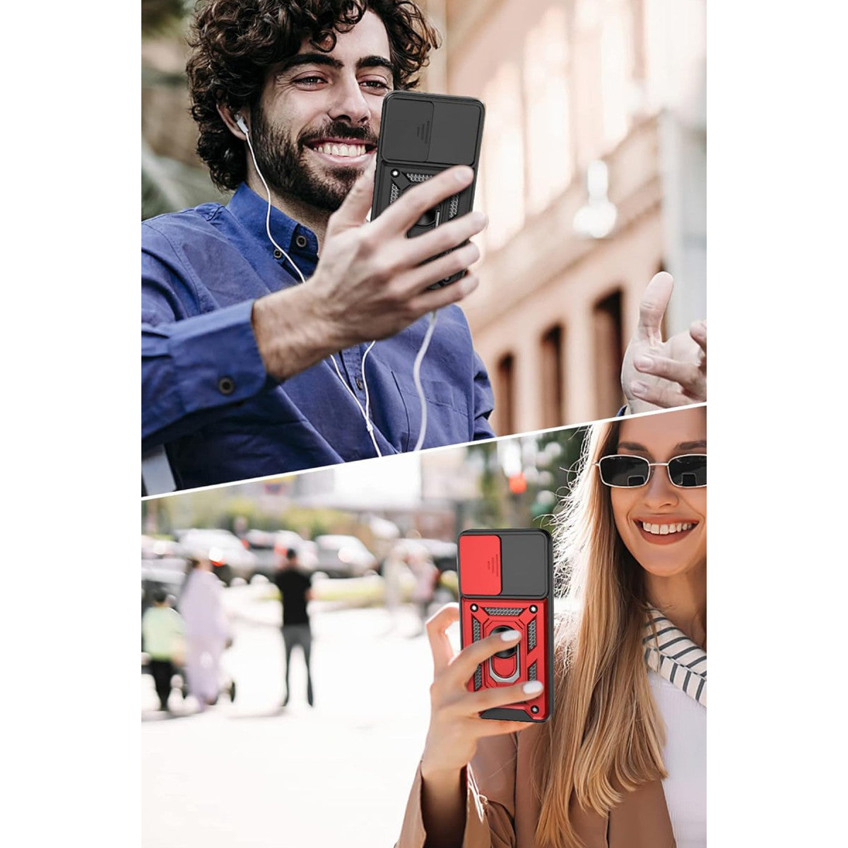 Galaxy S22 Kılıf Pars Lens Yüzüklü Silikon - Yeşil