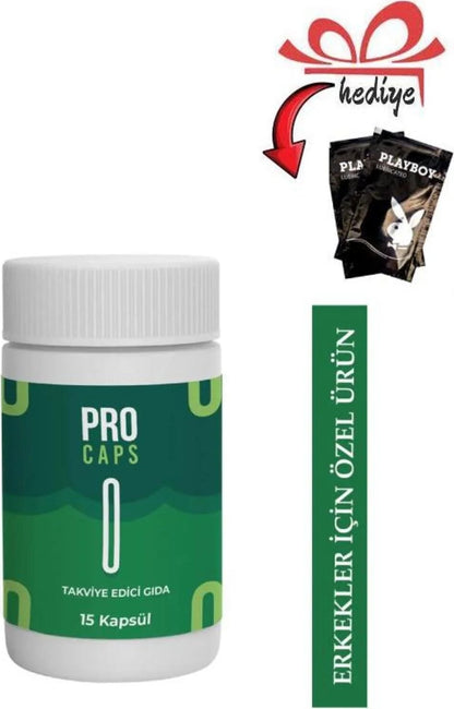 Pro Caps Erkeklere Özel 15li + Kayganlaştırıcı Jelle