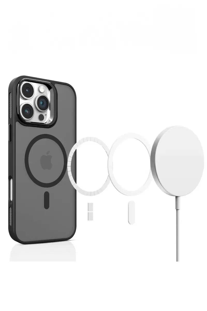 iPhone 16 Plus Flet Lens Magsafe Kapak - Koyu Yeşil