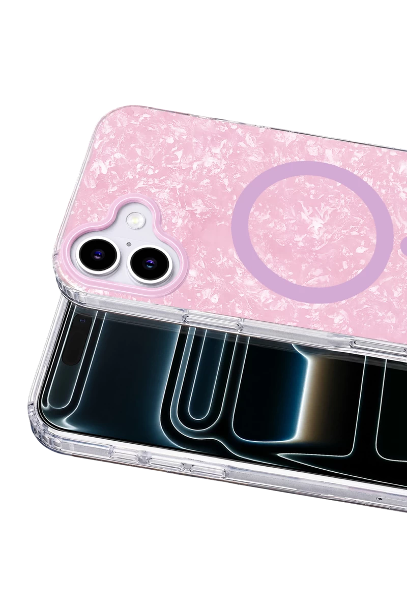 Onegif iPhone 17 Mila Dalgalı Magsafe Kapak - Lila
