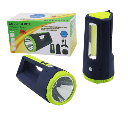 2in1 30W/10W COB LED USB & Oto Şarjlı El Feneri Projektör