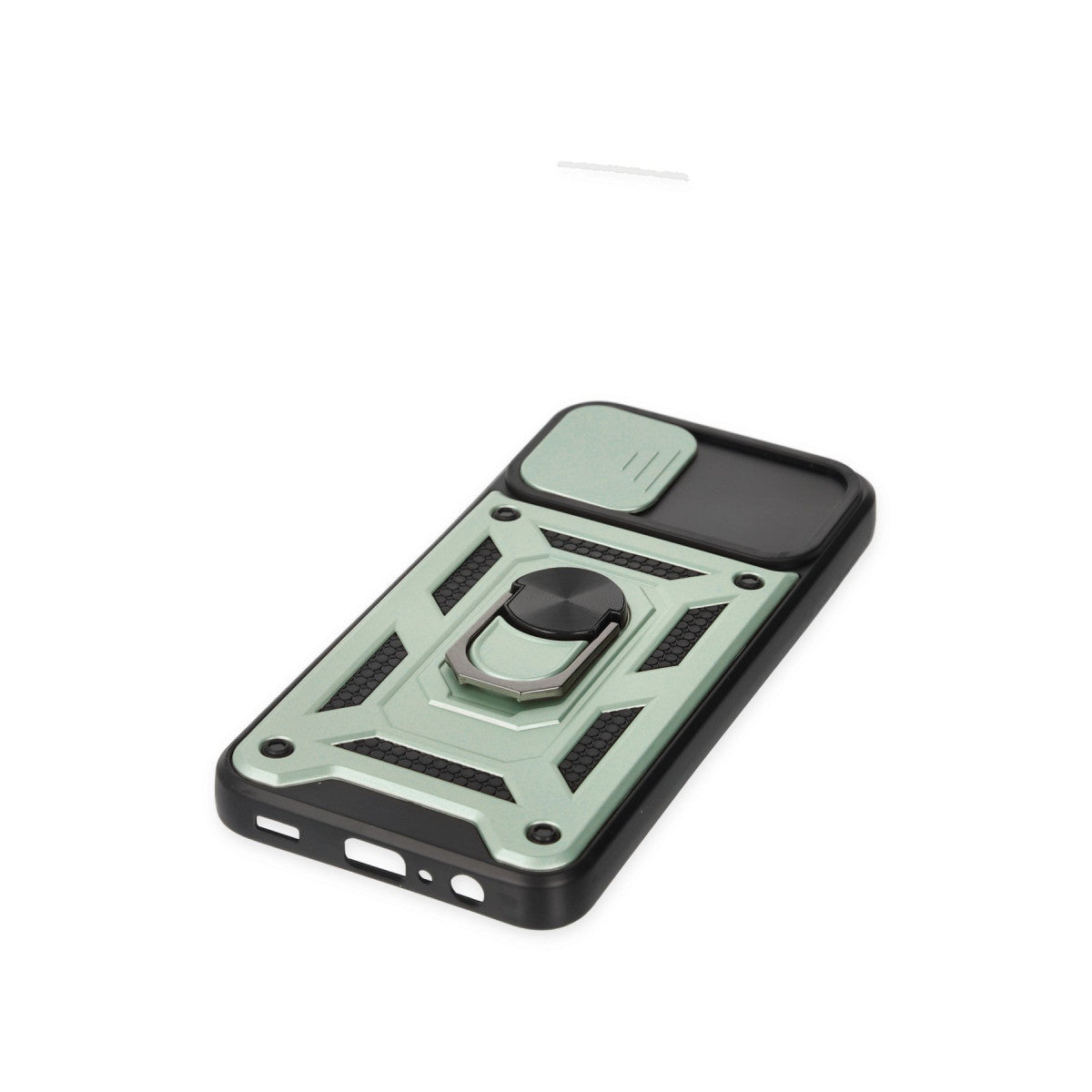 Galaxy A03 Kılıf Pars Lens Yüzüklü Silikon - Yeşil