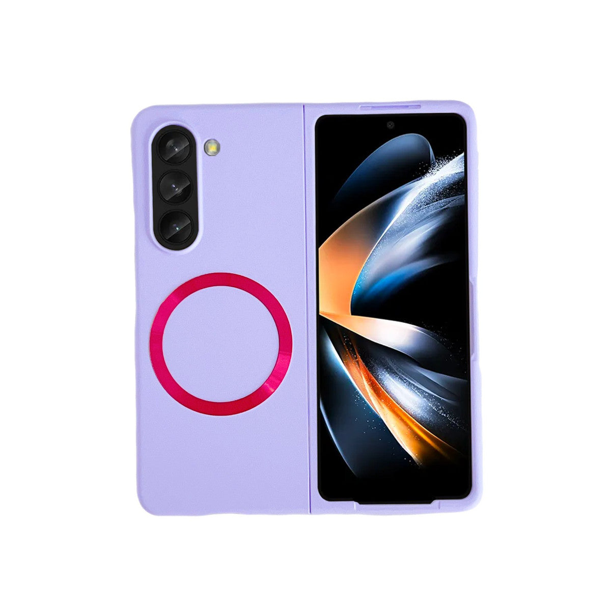 Galaxy Z Fold 5 Kılıf Mata Fold Kapak - Lila